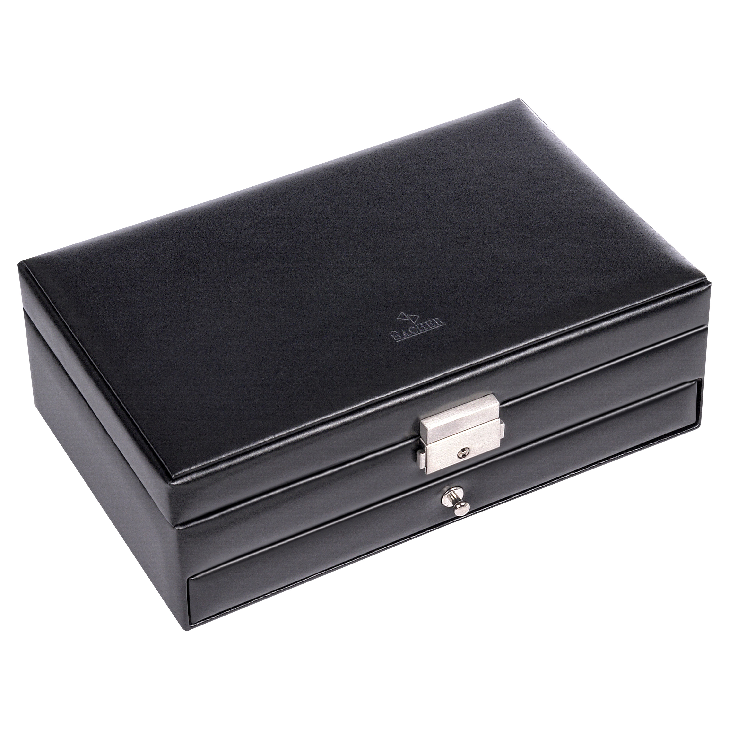 Ring and collector's case new classic / black (leather) 