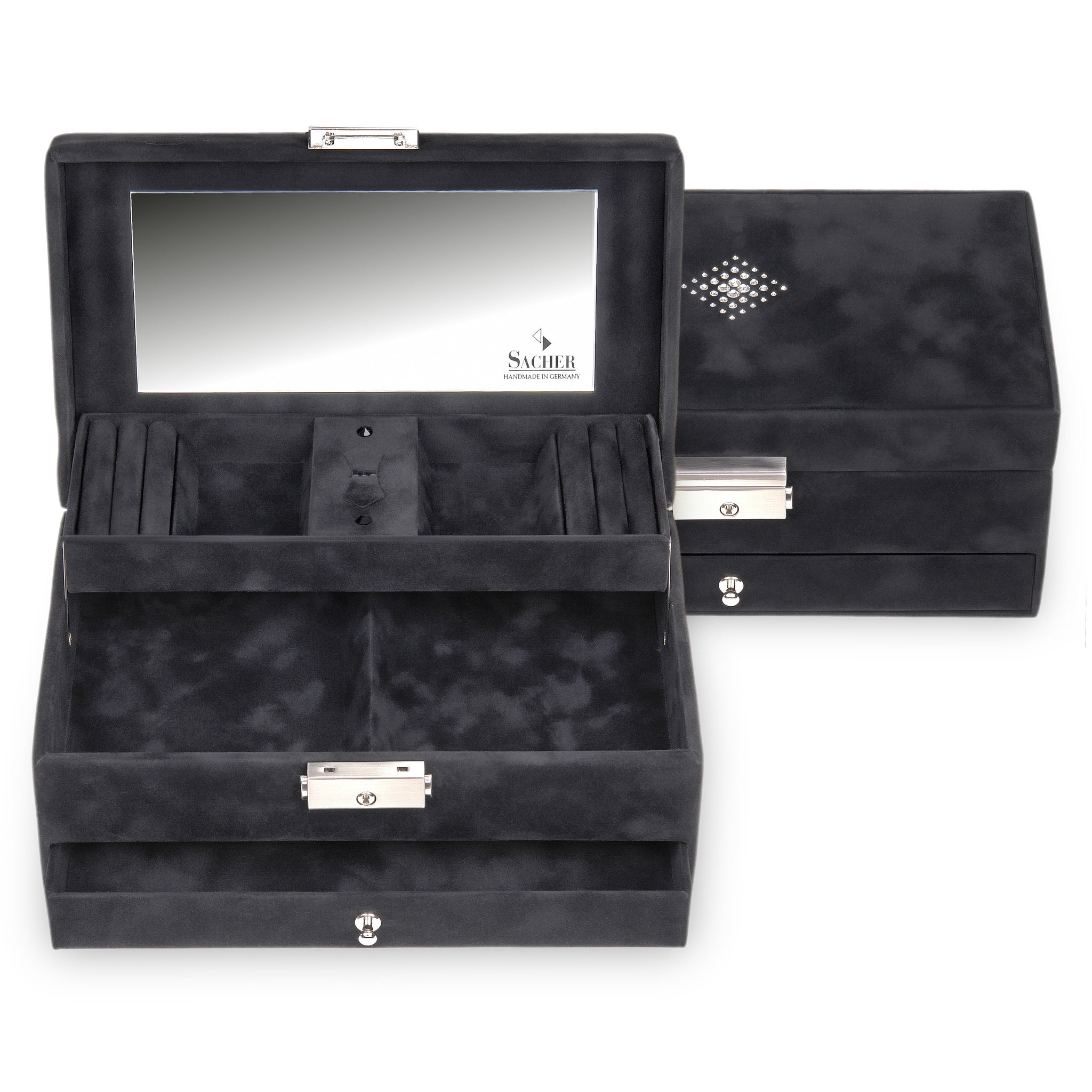 Coffret à bijoux Hanna crystalo / noir