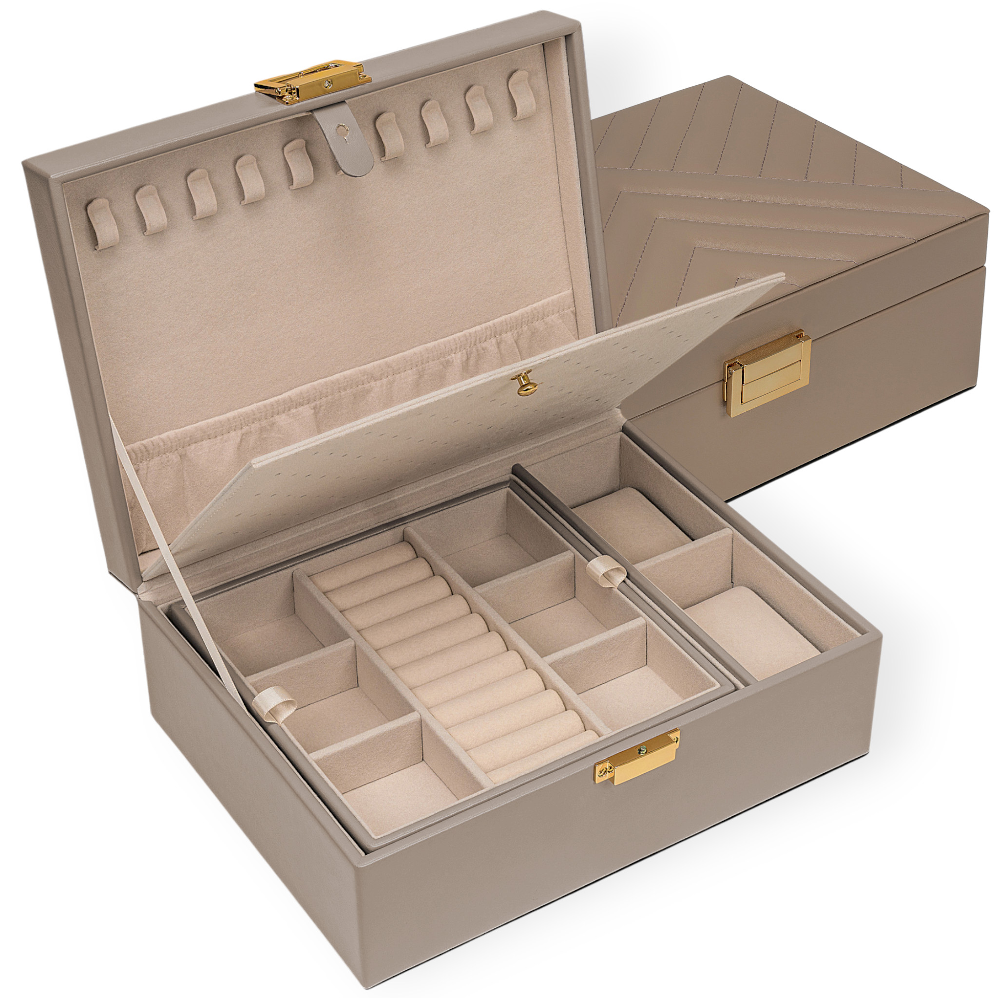 Charmbox mit 1 herausnehmbaren Einsatz essentials / beige