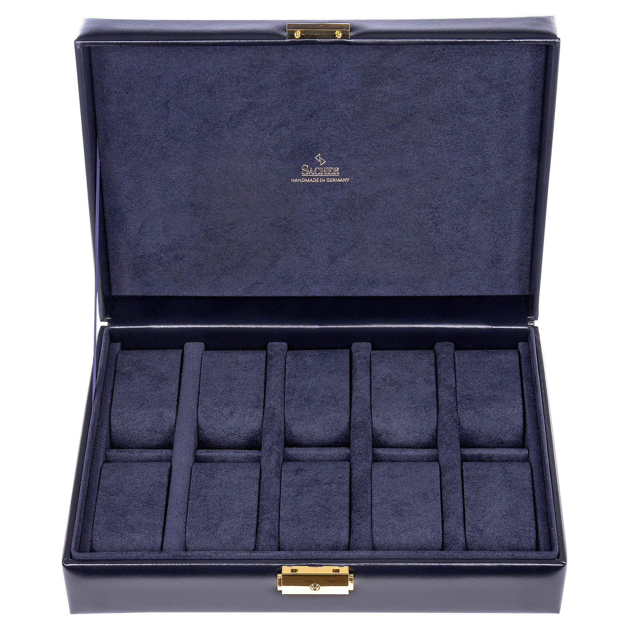 Watch case for 10 watches acuro / navy (leather) 