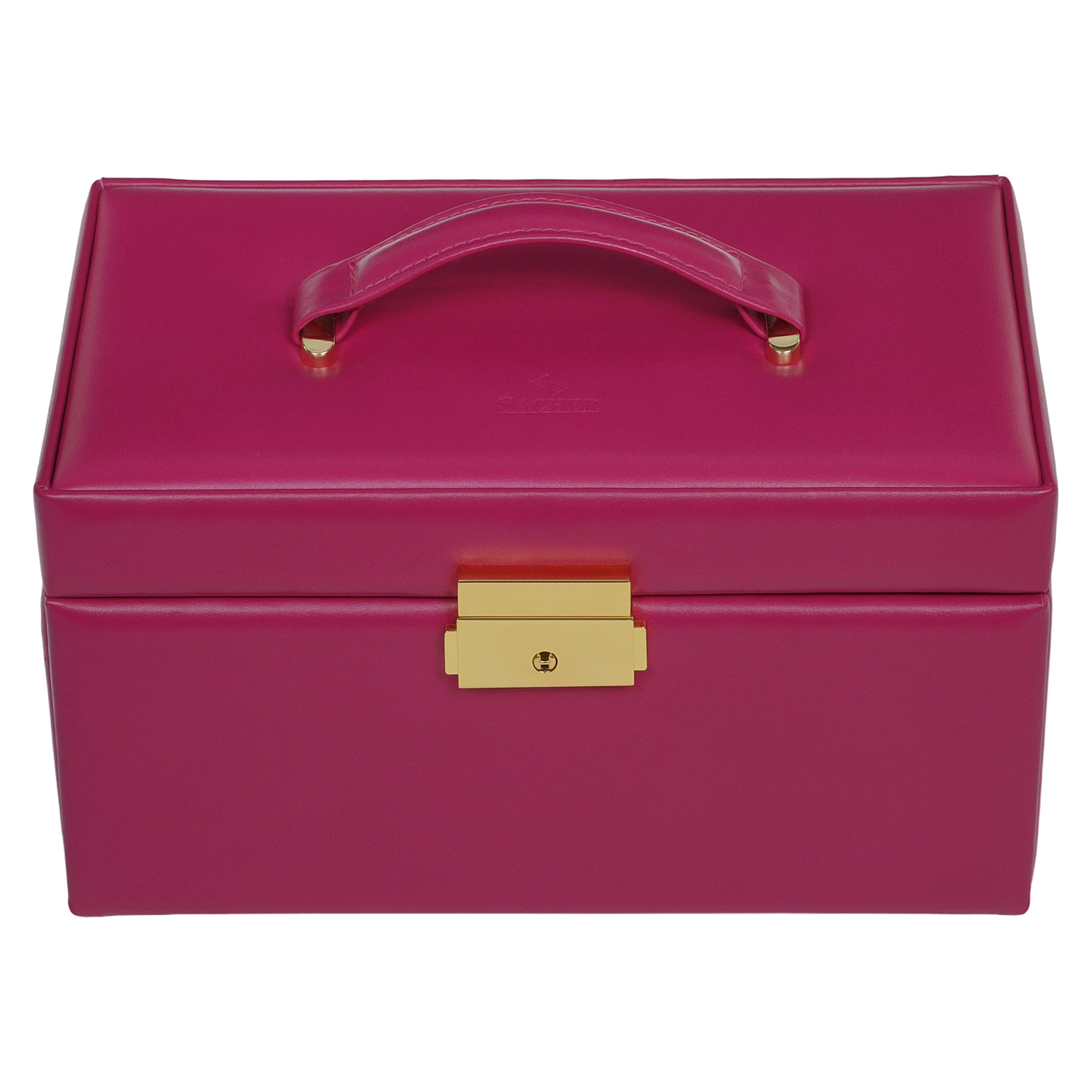 Emma colisimo jewellery box / pink (full cowhide) 