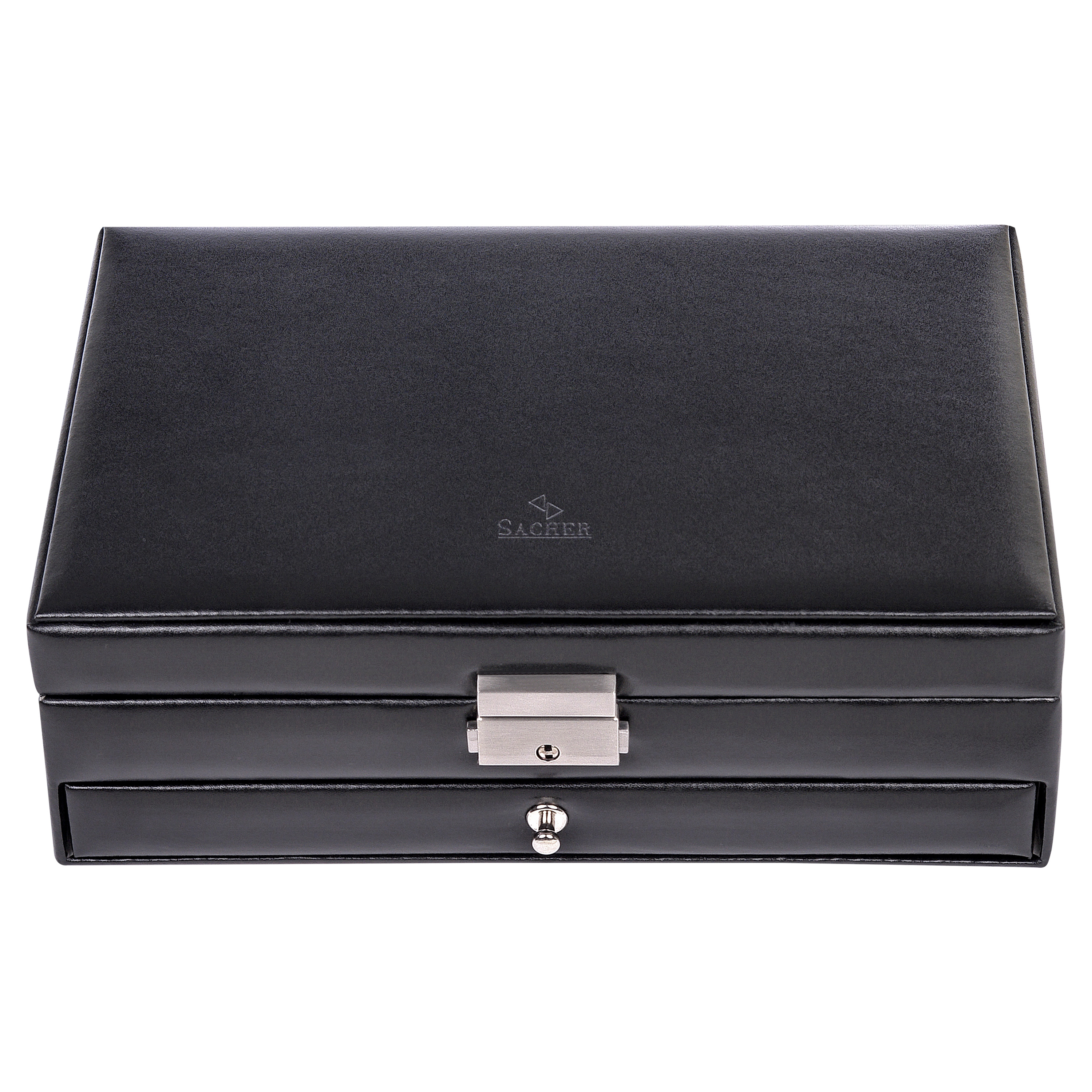 Ring and collector's case new classic / black (leather) 