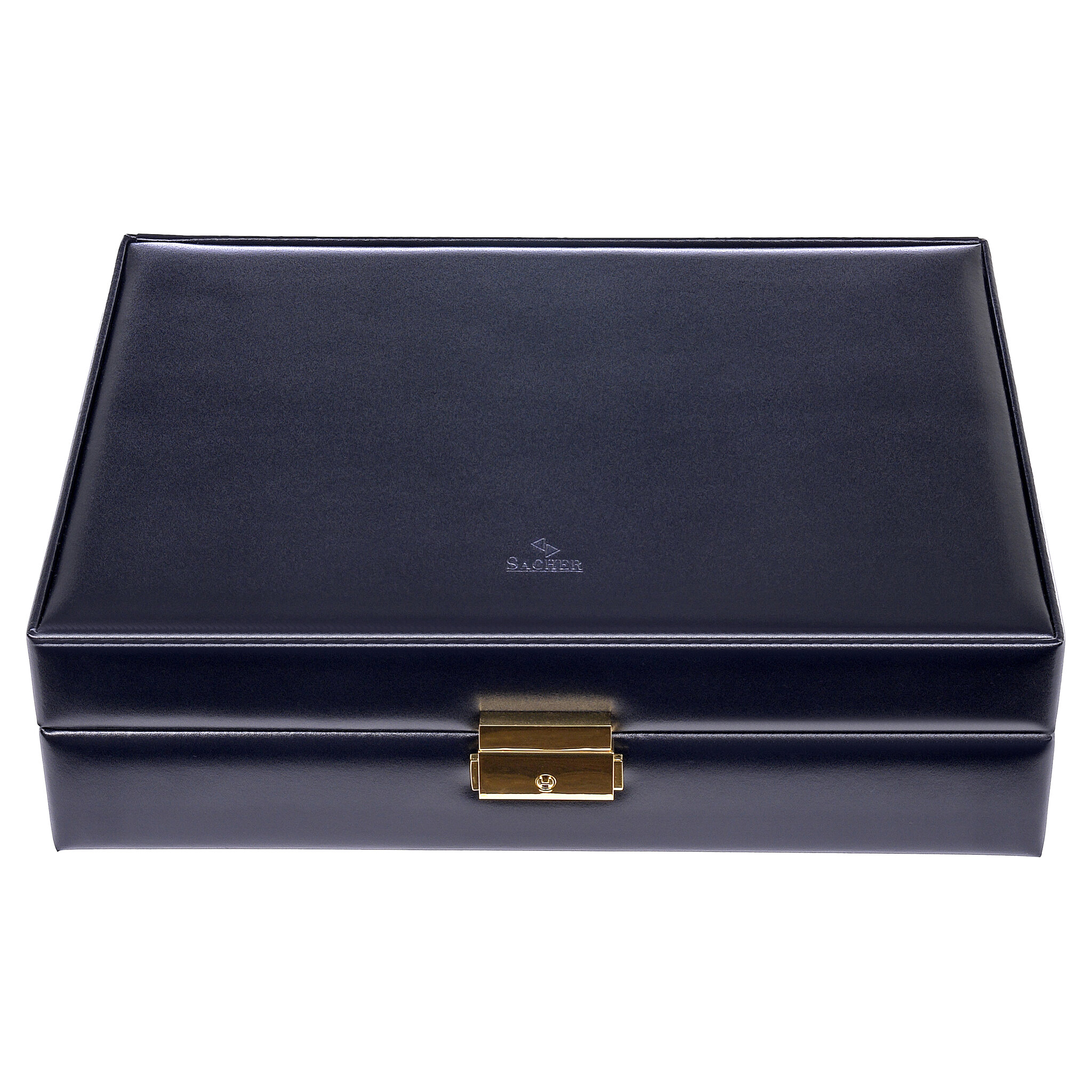 Watch case for 10 watches acuro / navy (leather) 
