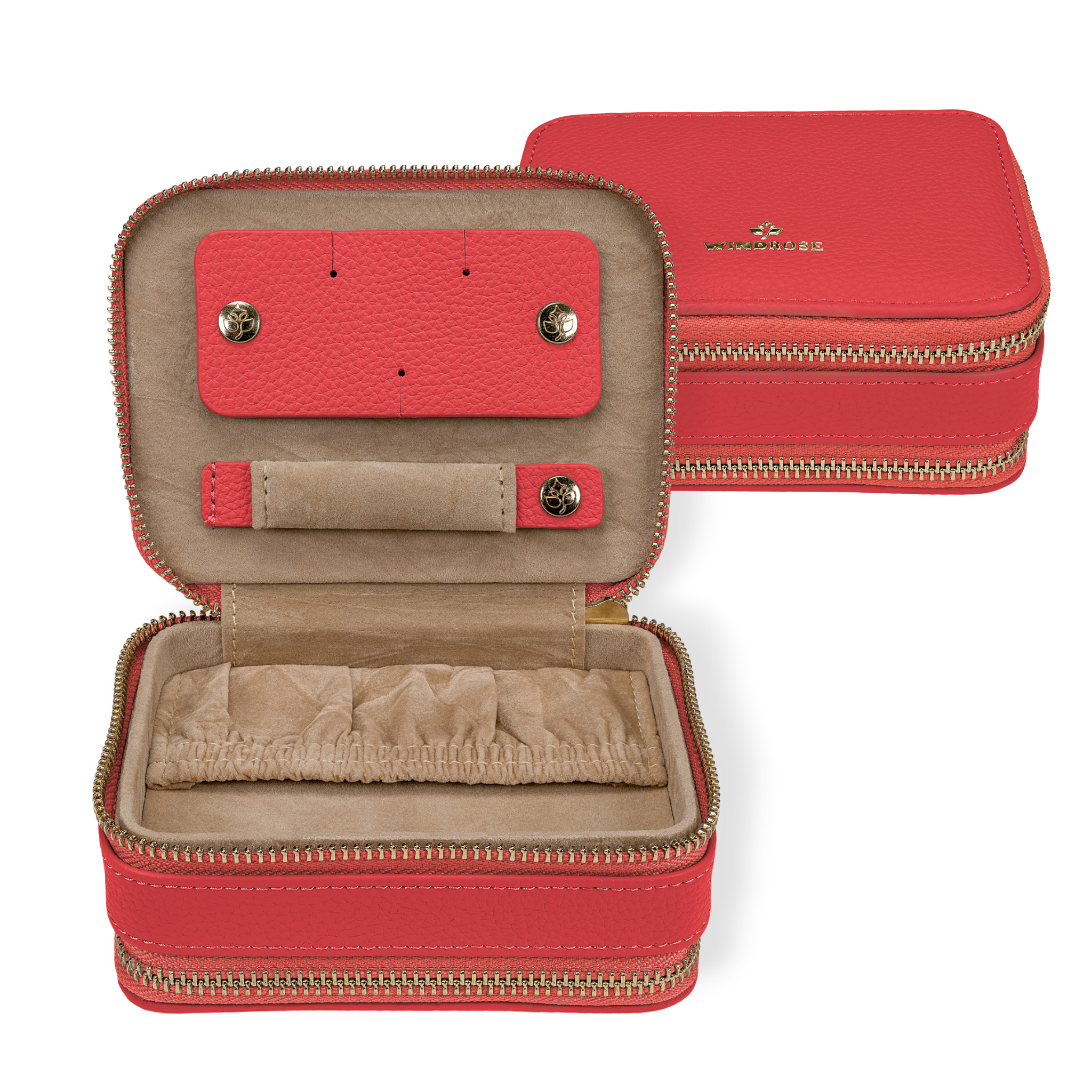 Jewellery case S with zip Aurora / coral