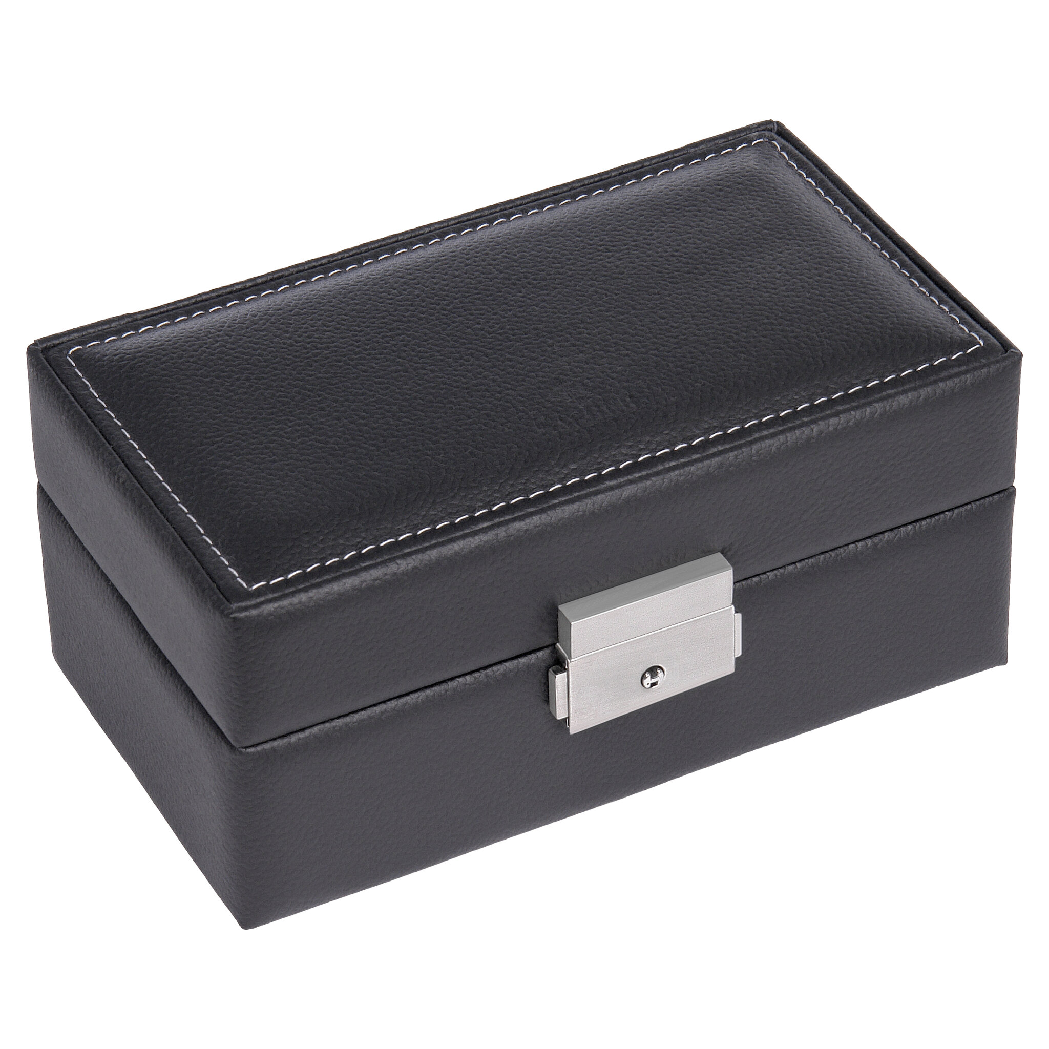 Watch case for 3 watches tamigi sport / black (leather) 