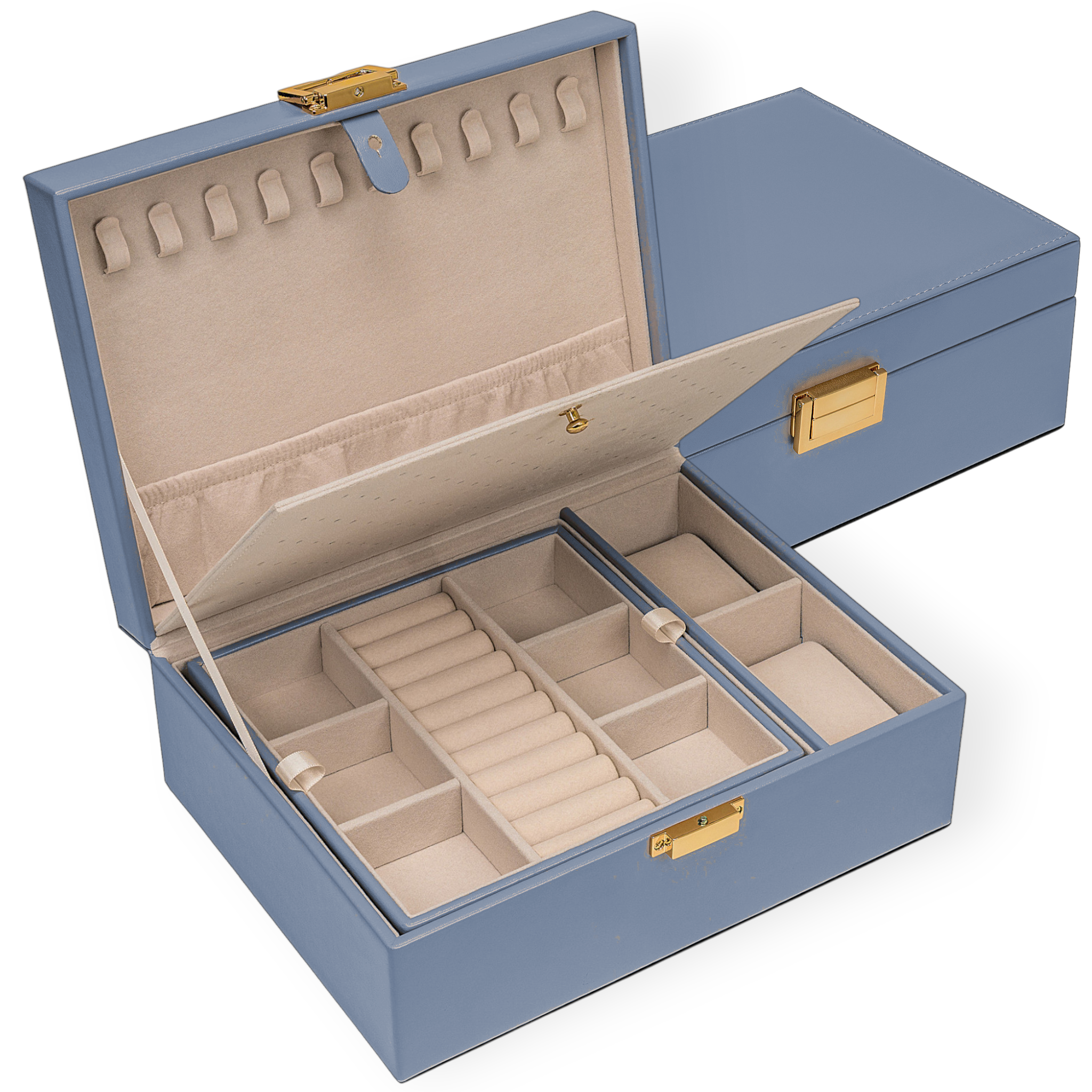 Charmbox mit 1 herausnehmbaren Einsatz essentials / blau