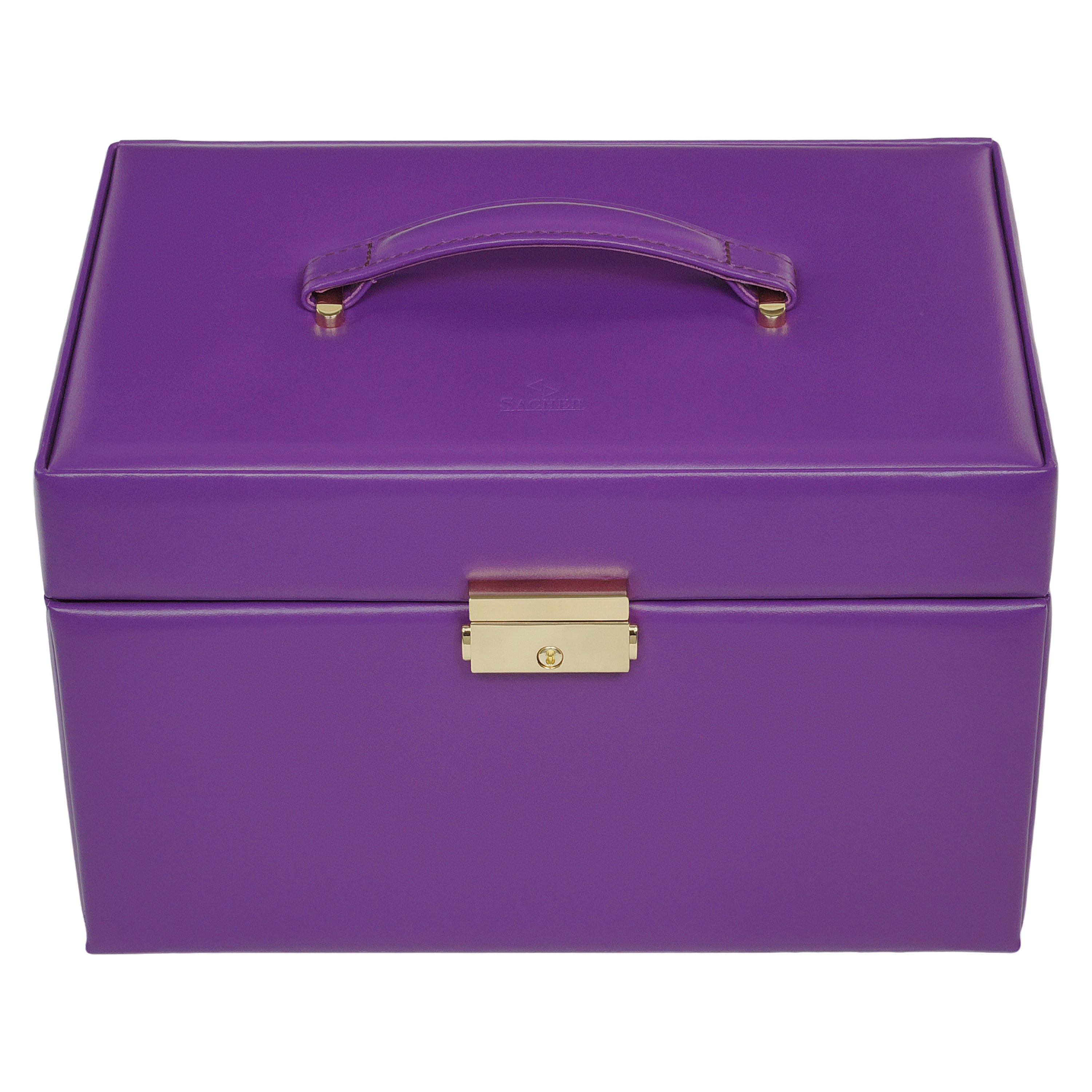 Boîte à bijoux Karen colisimo / violet (cuir pleine fleur) 