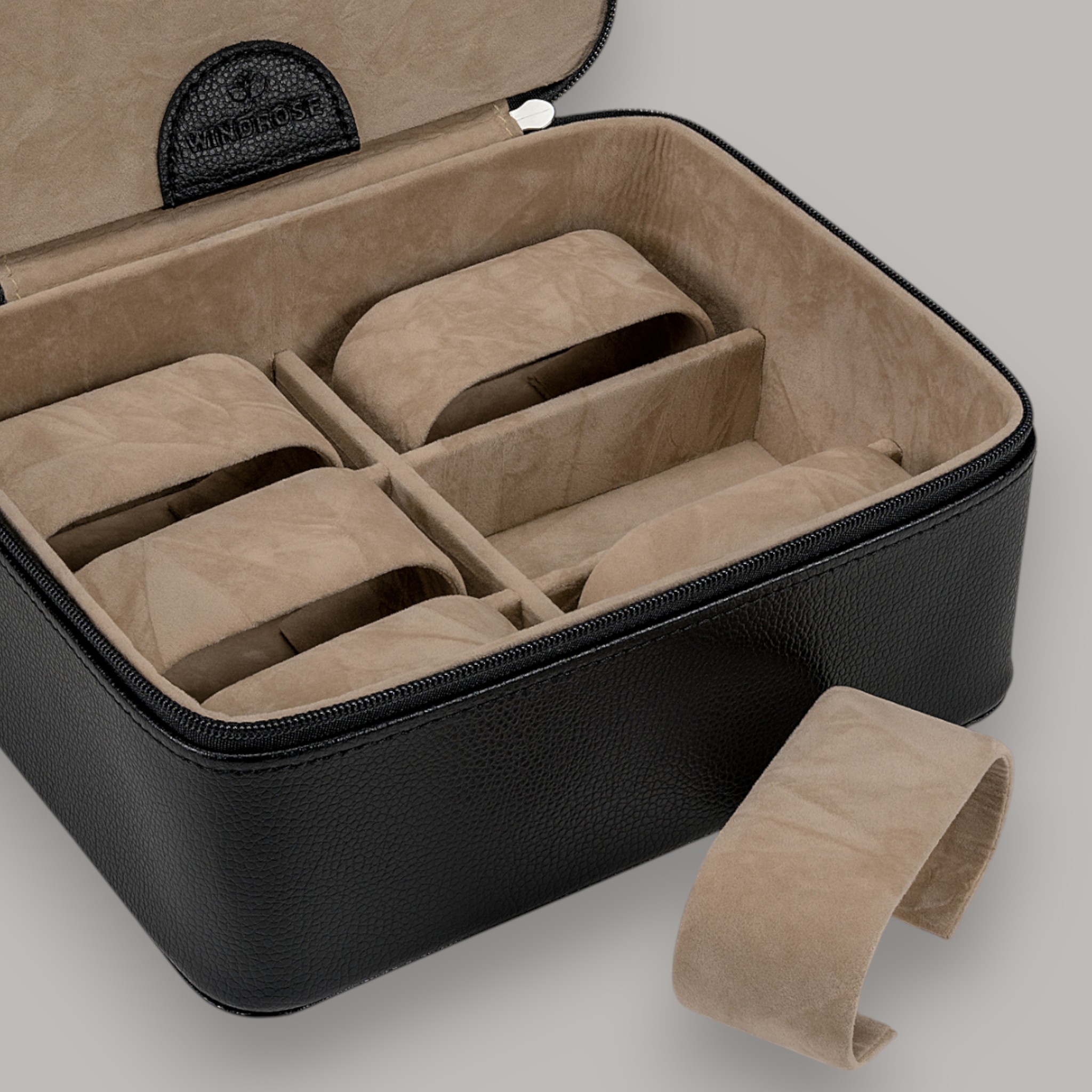 Uhrenkassette Beluga / schwarz (Leder) Uhrenkassette Beluga / schwarz (Leder)