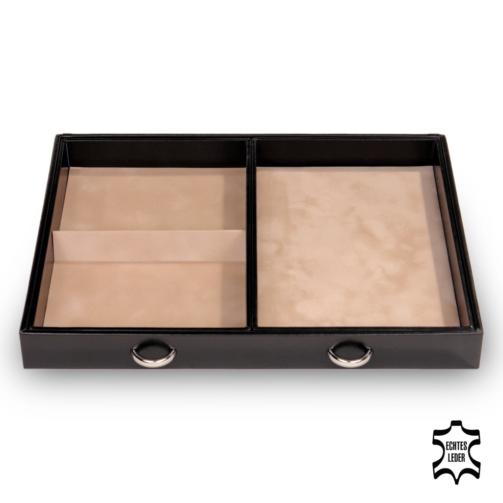 Schmucktruhe Grand VARIO vario / schwarz (Leder) 