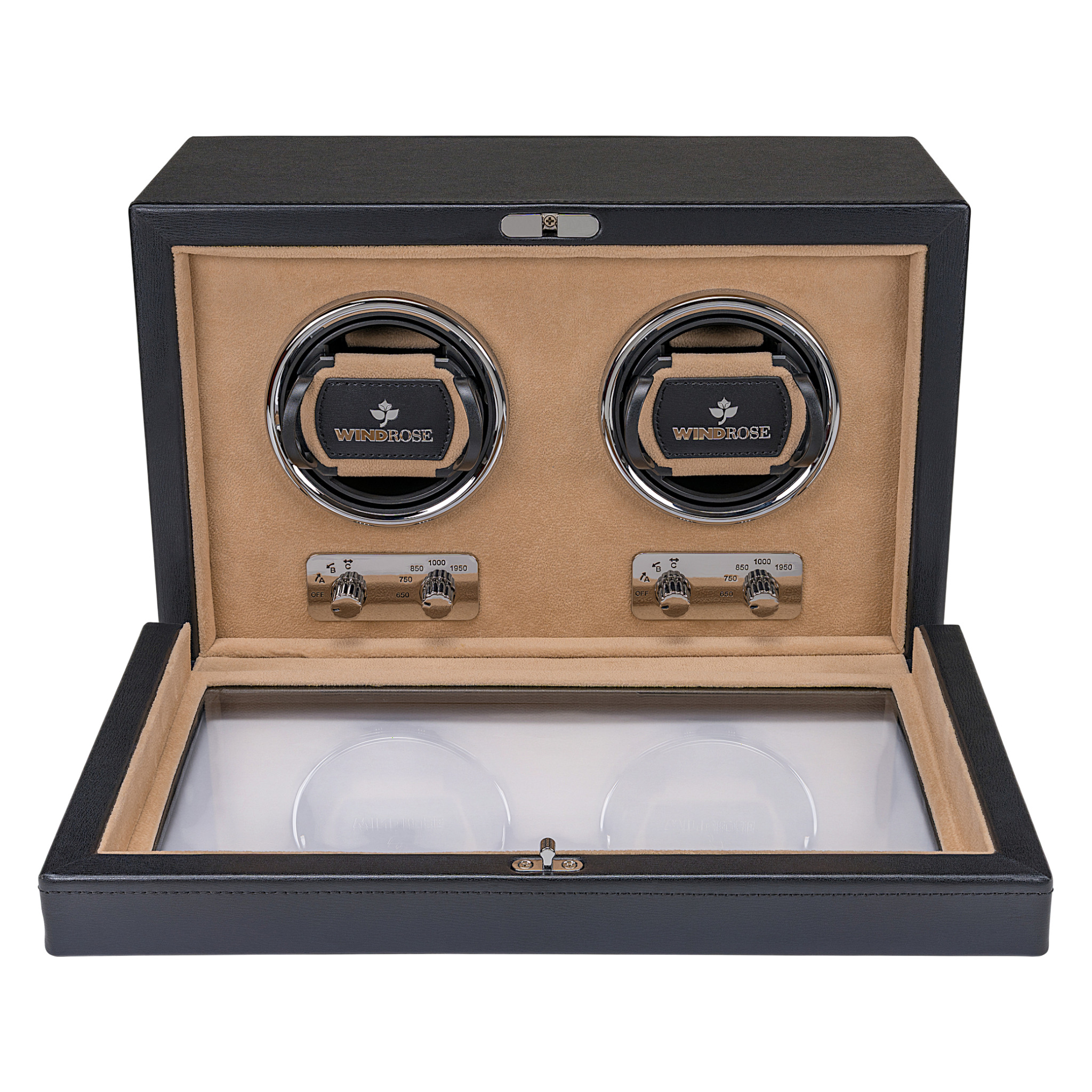 Uhrenbeweger 2 Uhren ambiance / schwarz (Leder) 