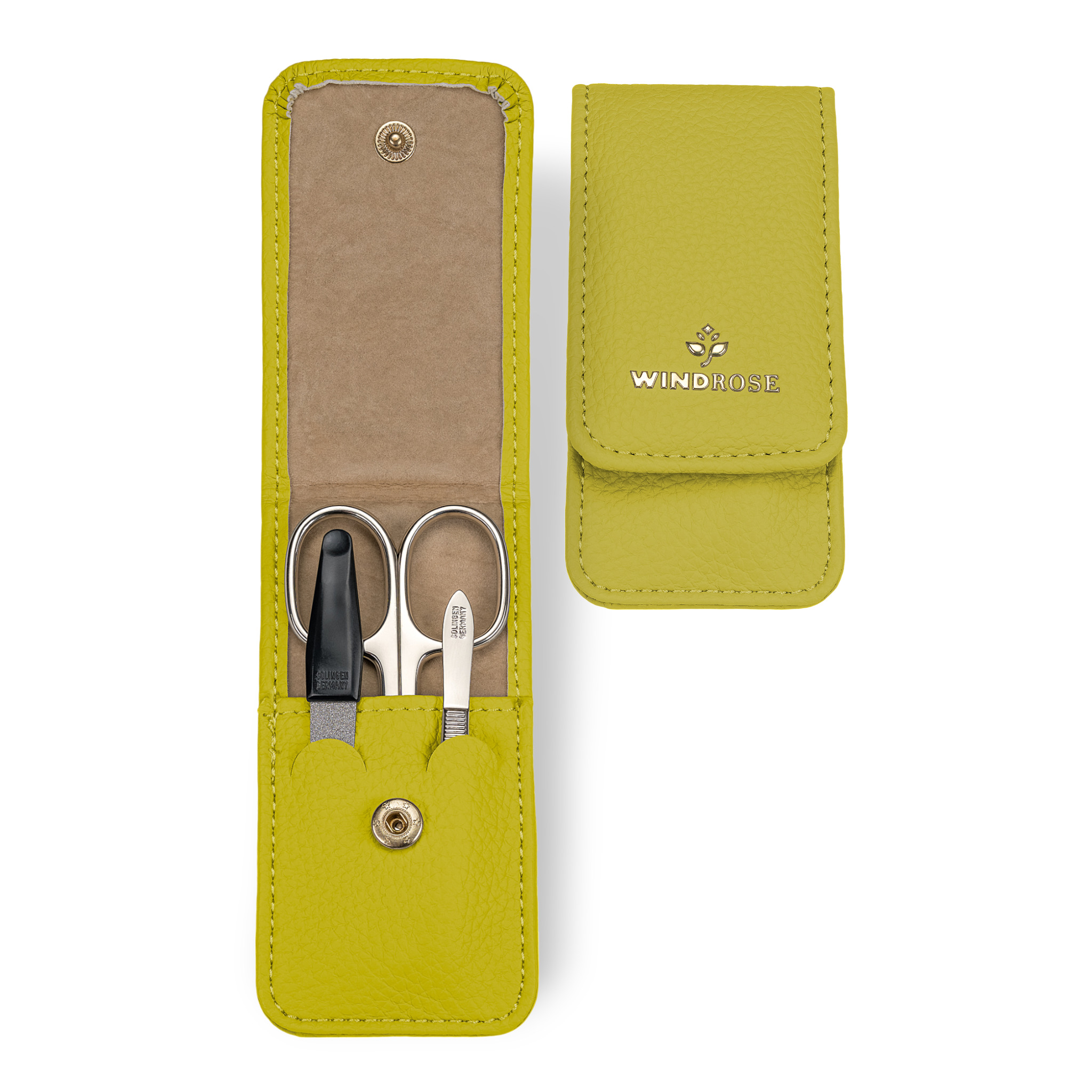 3-teilig Maniküretui aurora / lime