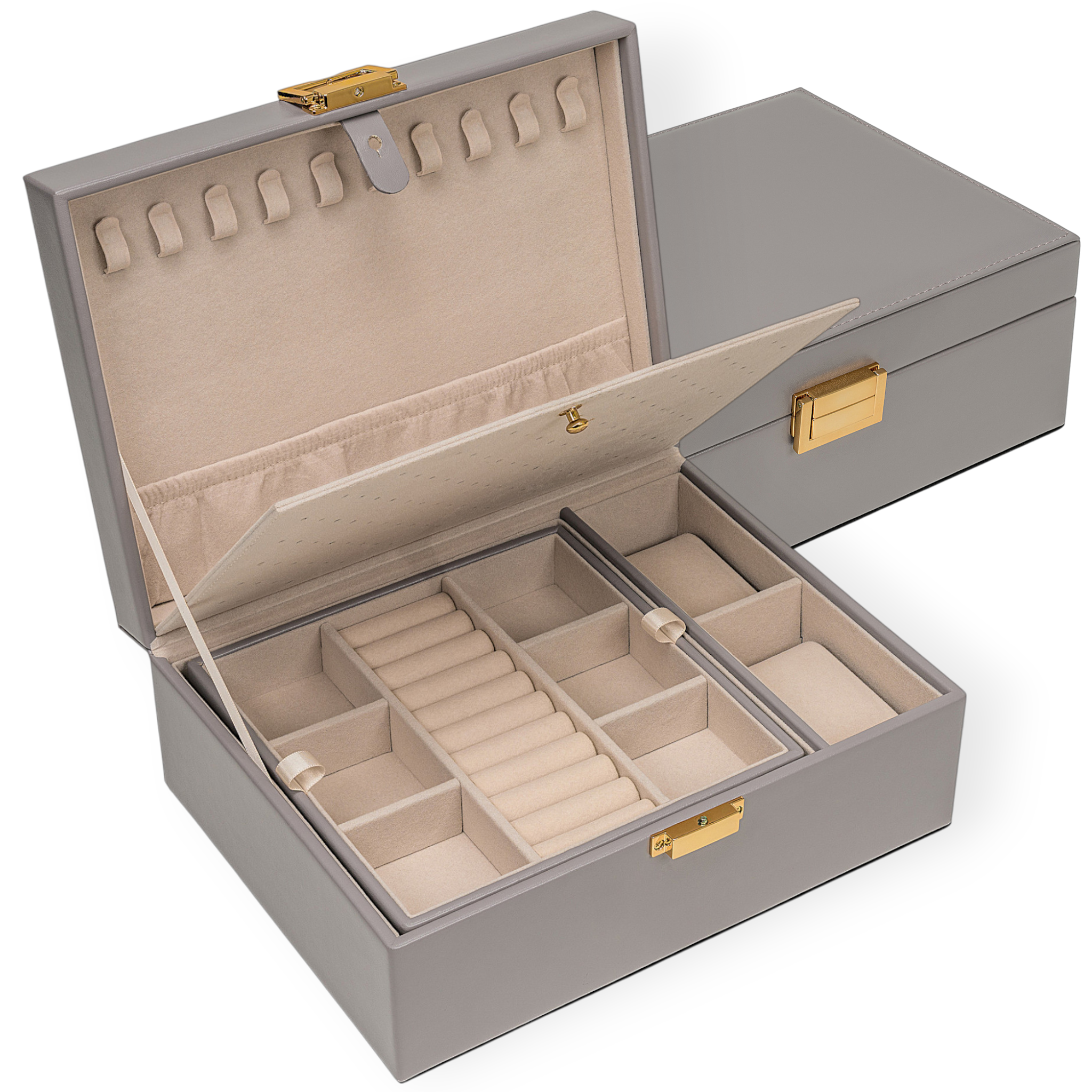 Charmbox mit 1 herausnehmbaren Einsatz essentials / grau