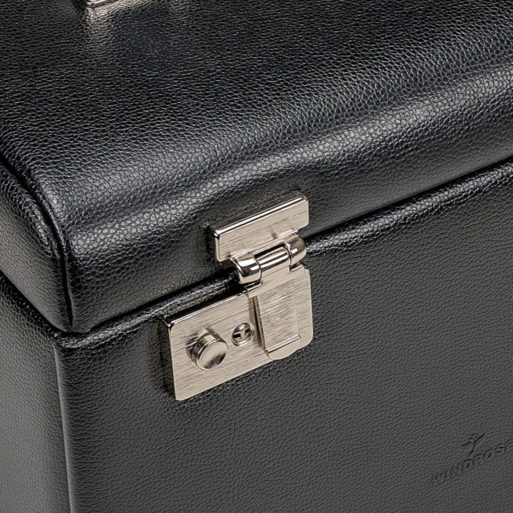 Schmuckoffer beluga / schwarz (Leder) 