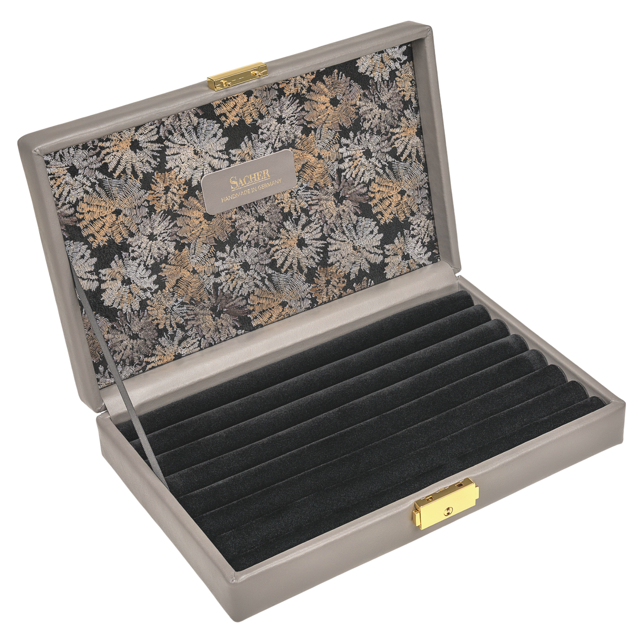 Ringetui fleur venice / grau (Leder) Ringetui fleur venice / grau (Leder)
