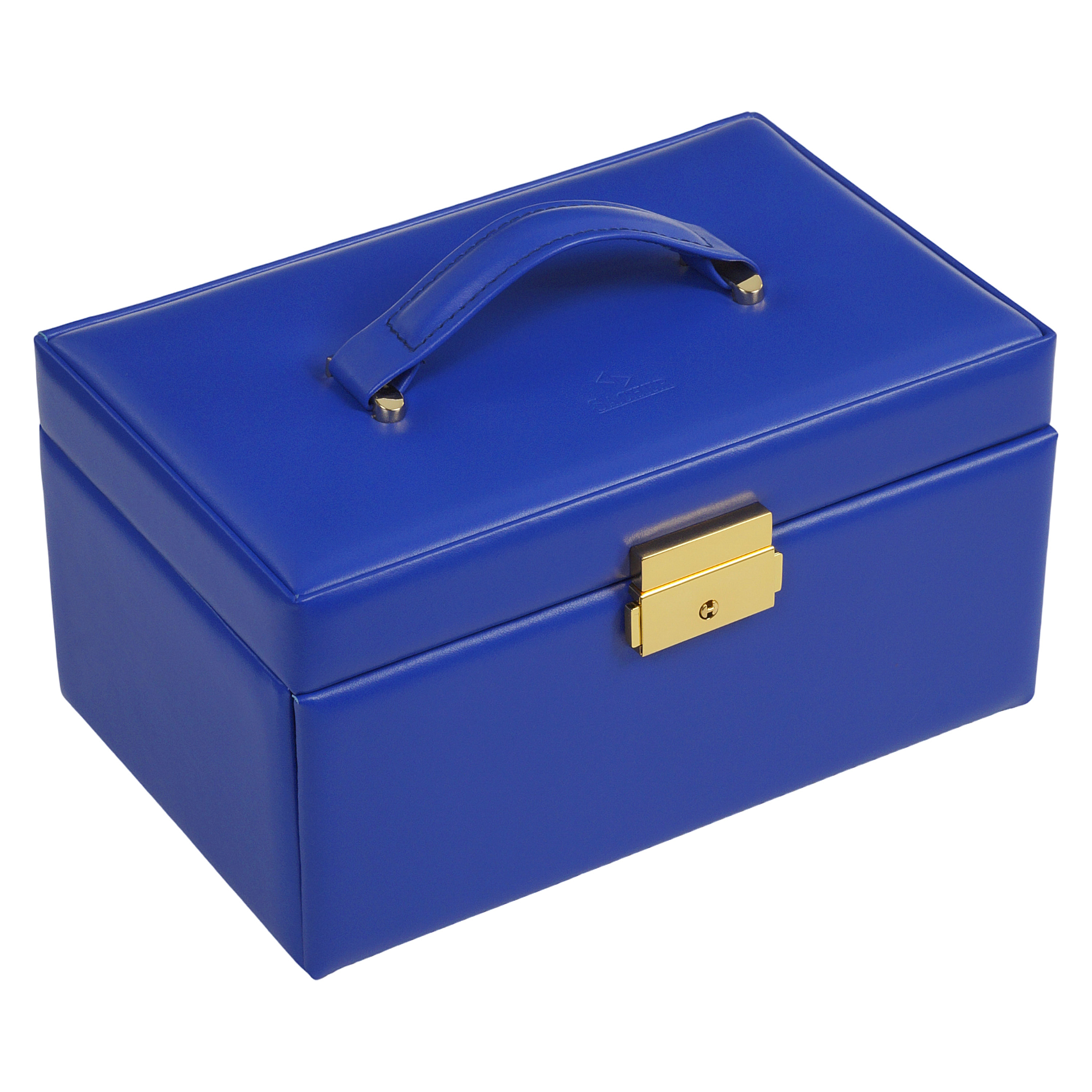 Emma colisimo jewellery box / blue (full cowhide) 