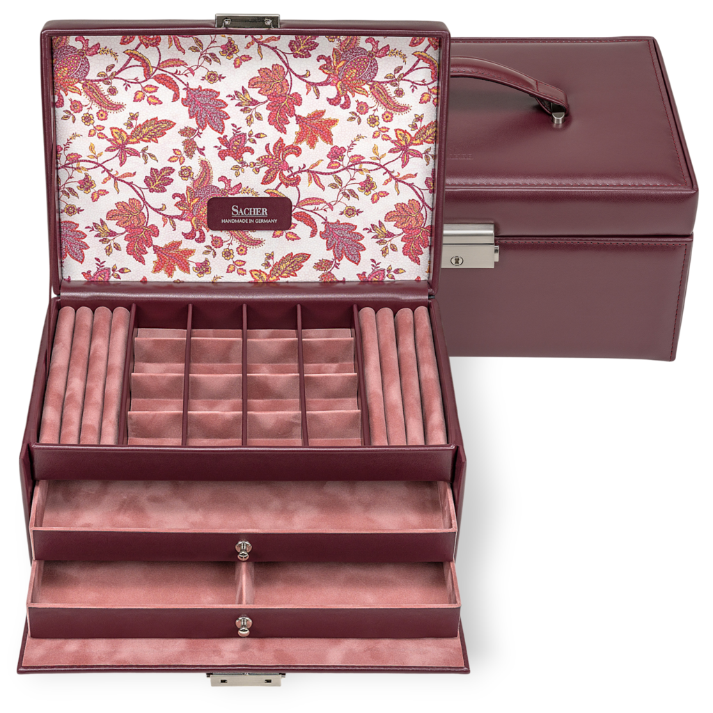 Schmuckkasten Ina florage / bordeaux