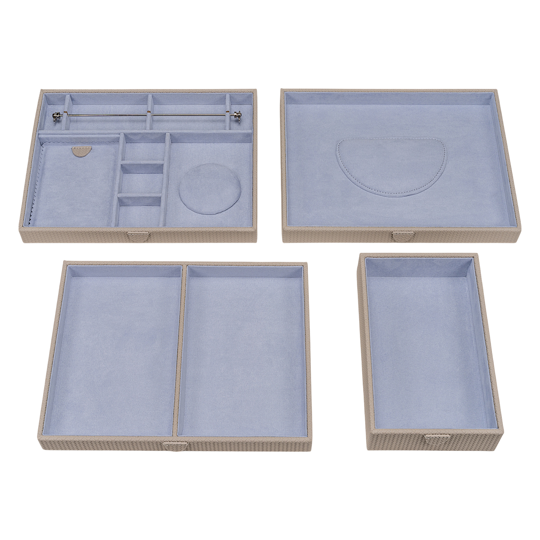 Schmuckkoffer XL mit Reiseetui corbello / taupe