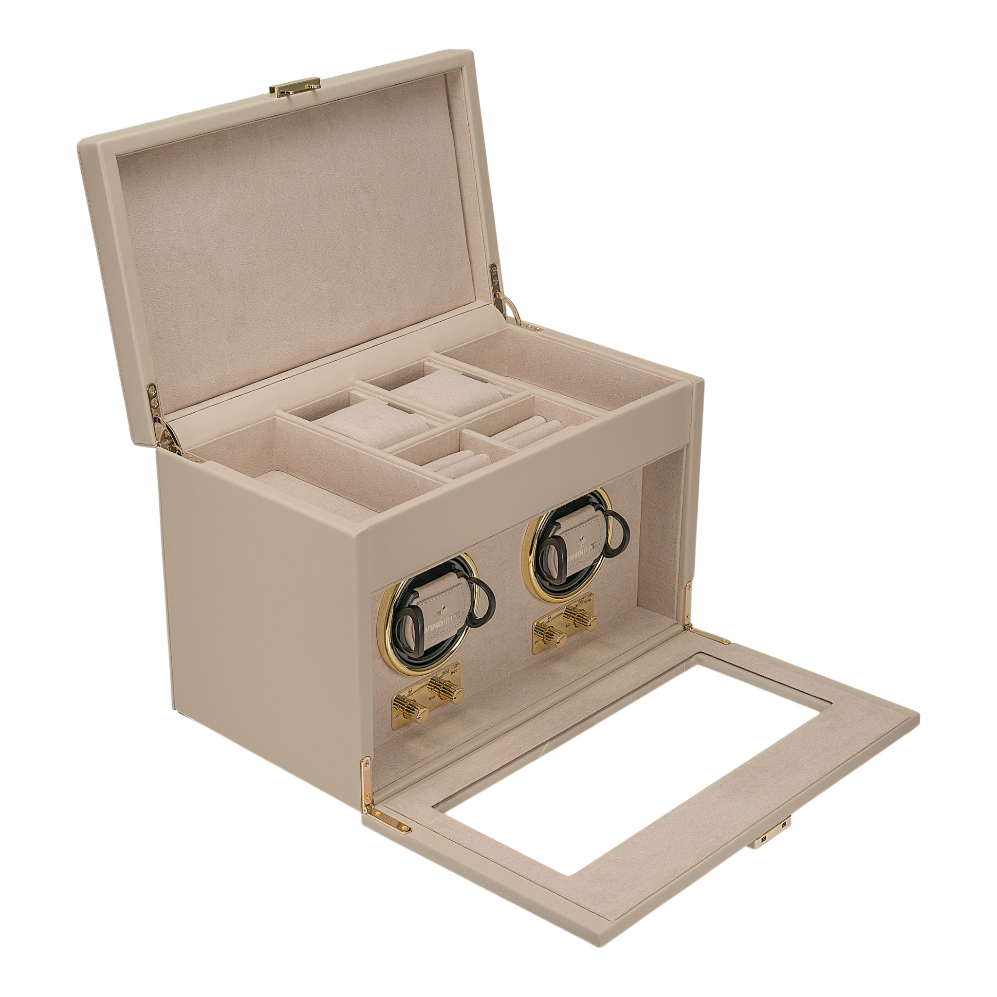 Uhrenbeweger 2 Uhren luxora / beige