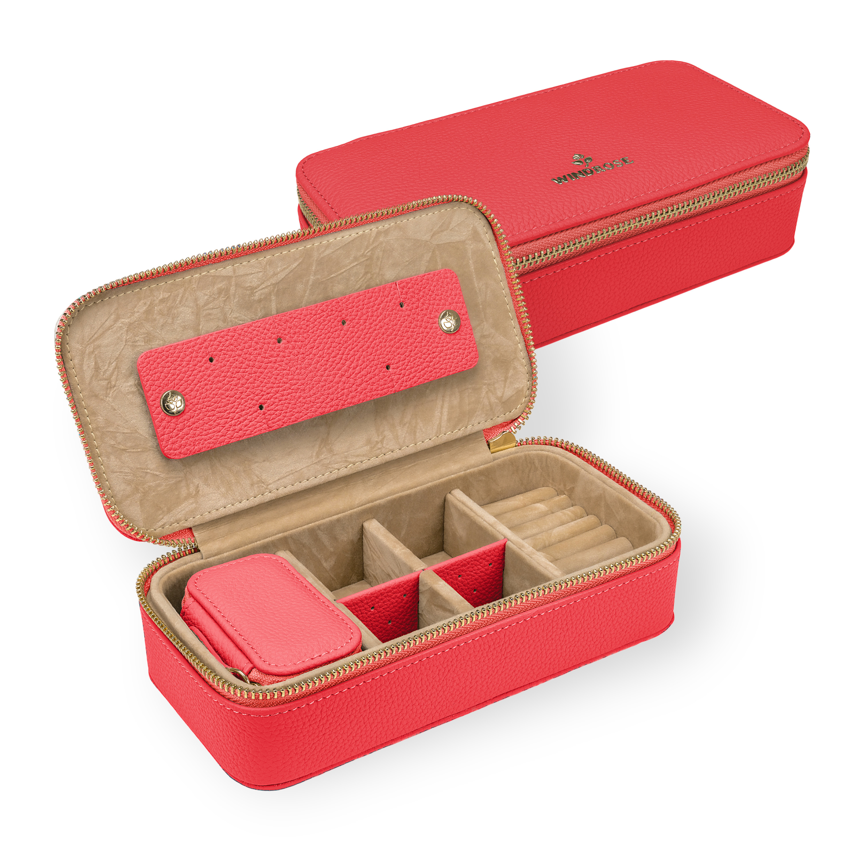 Schmucketui M mit Reisverschluss aurora / koralle