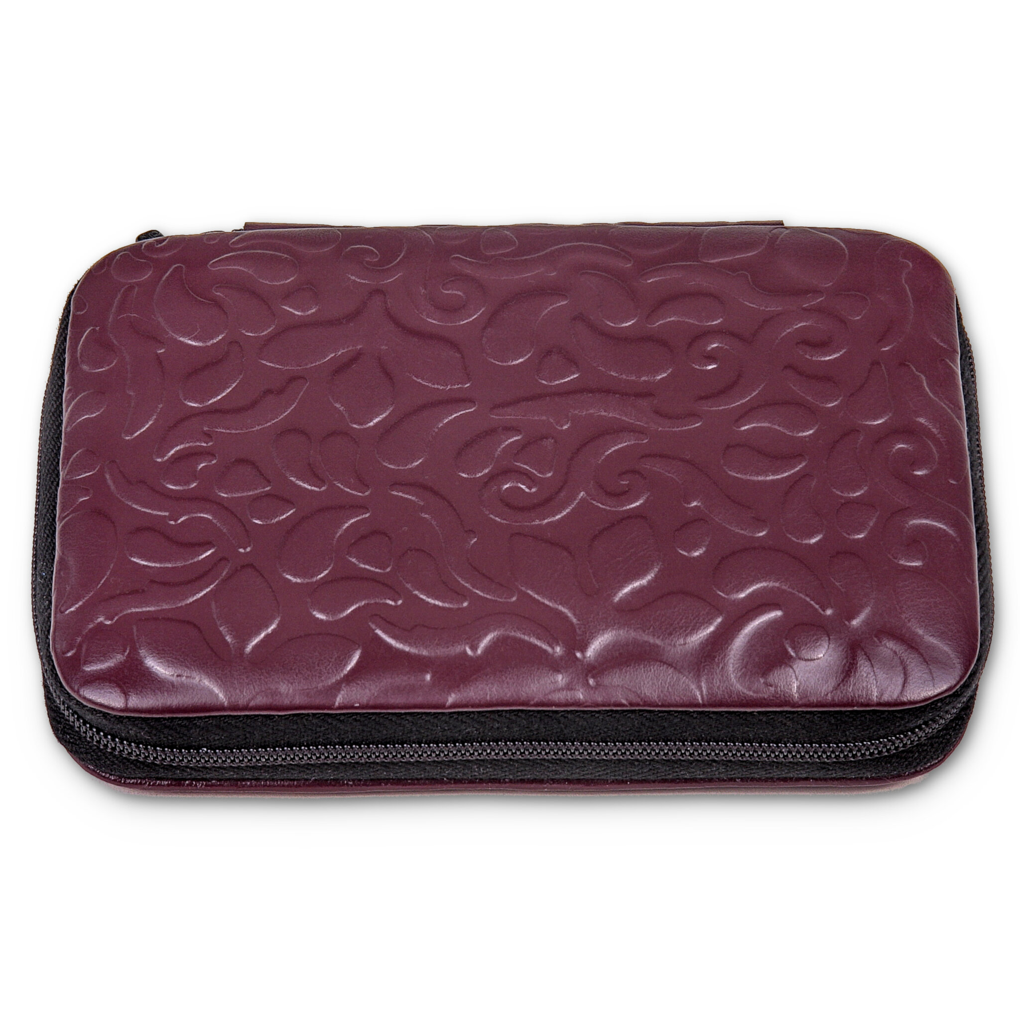 7-piece manicure case ornamento / bordeaux (leather) 