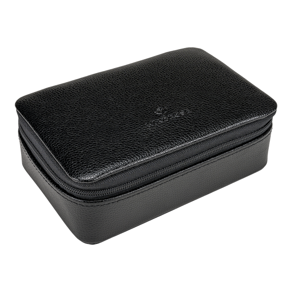 Schmuckdose beluga / schwarz (Leder) 