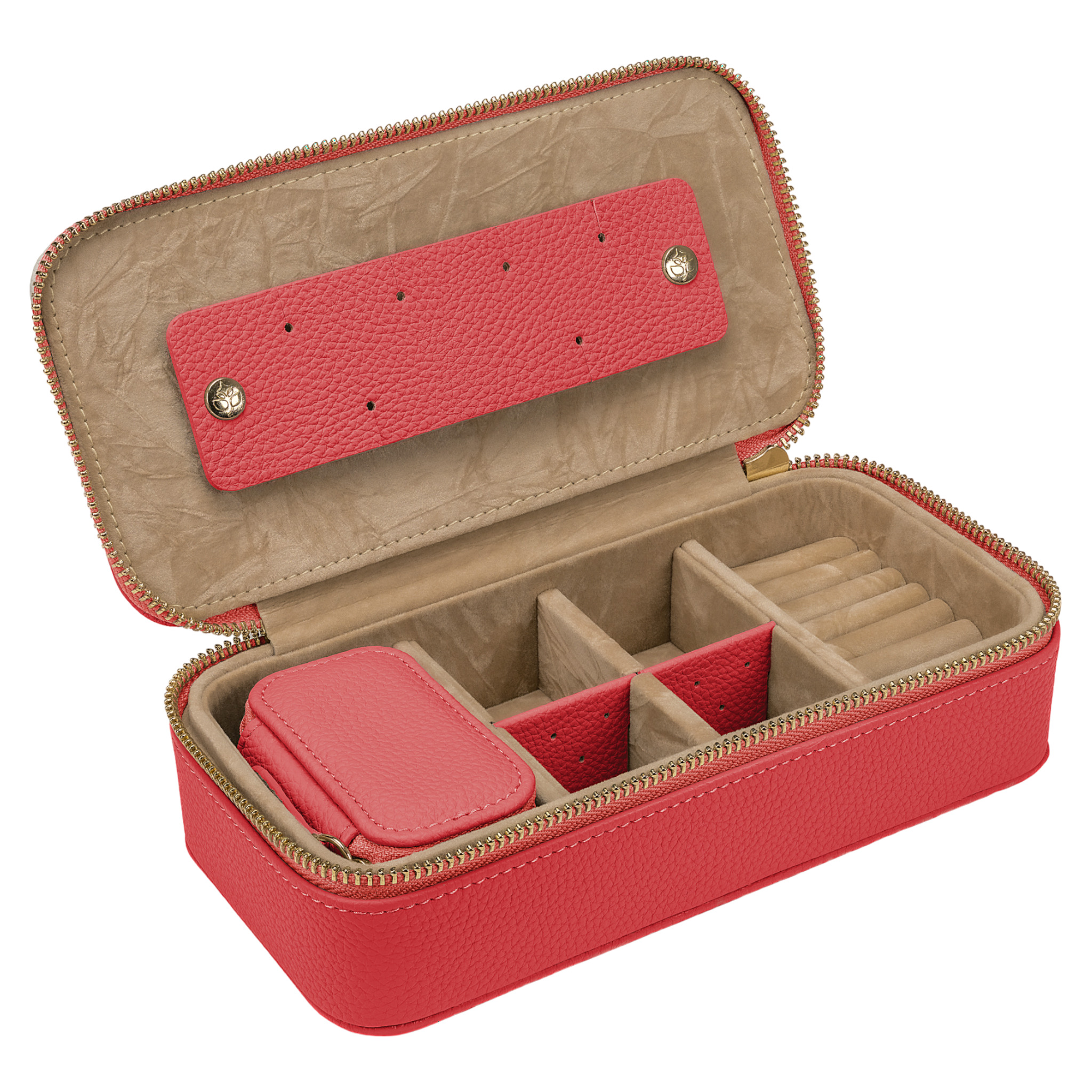 Schmucketui M mit Reisverschluss aurora / koralle